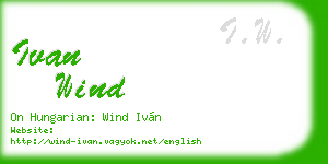 ivan wind business card