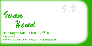 ivan wind business card